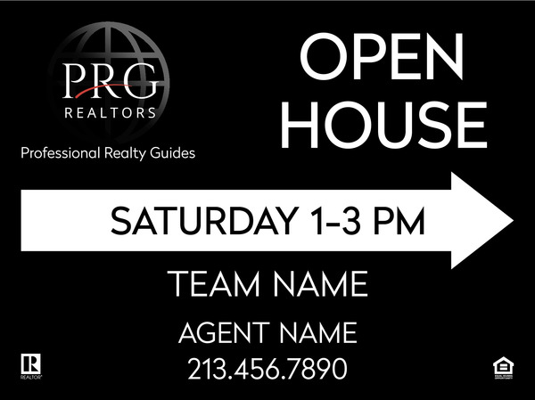 Directional Team Name Open House Sign Panel, 18h x 24w, 4mm Corrugated